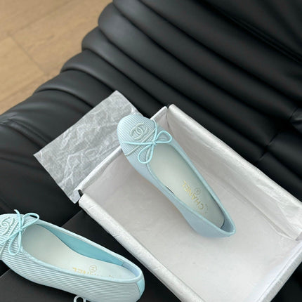 CLASSIC BALLET FLATS LIGHT BLUE LAMBSKIN