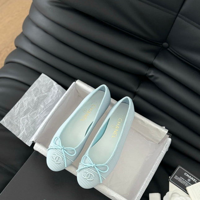 CLASSIC BALLET FLATS LIGHT BLUE LAMBSKIN