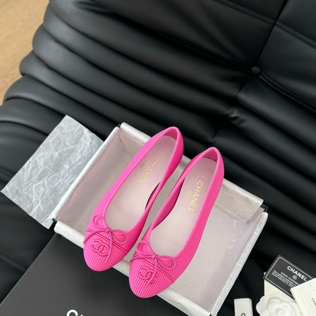 CLASSIC BALLET FLATS BRIGHT PINK LAMBSKIN