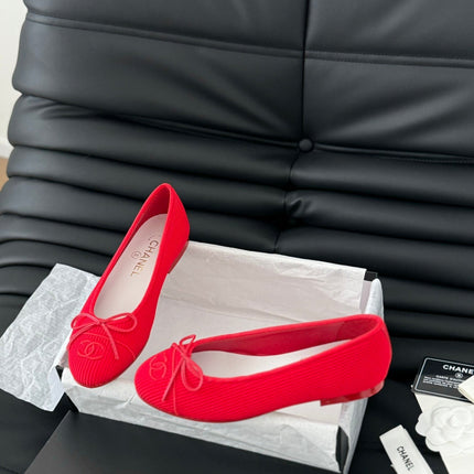 CLASSIC BALLET FLATS CHERRY RED LAMBSKIN