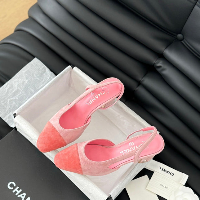 CLASSIC HIGH SLINGBACK LIGHT PINK SUEDE
