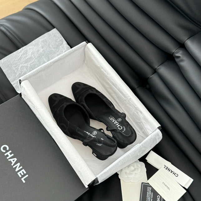 CLASSIC HIGH SLINGBACK BLACK CALFSKIN