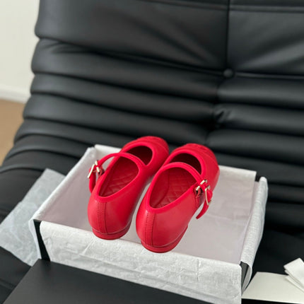 MARY JANE SHOES IN ROSE RED LAMBSKIN