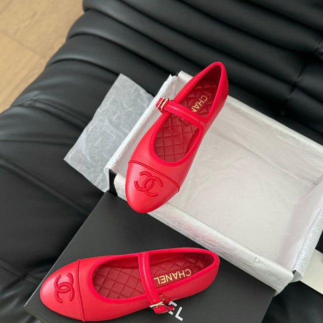 MARY JANE SHOES IN ROSE RED LAMBSKIN