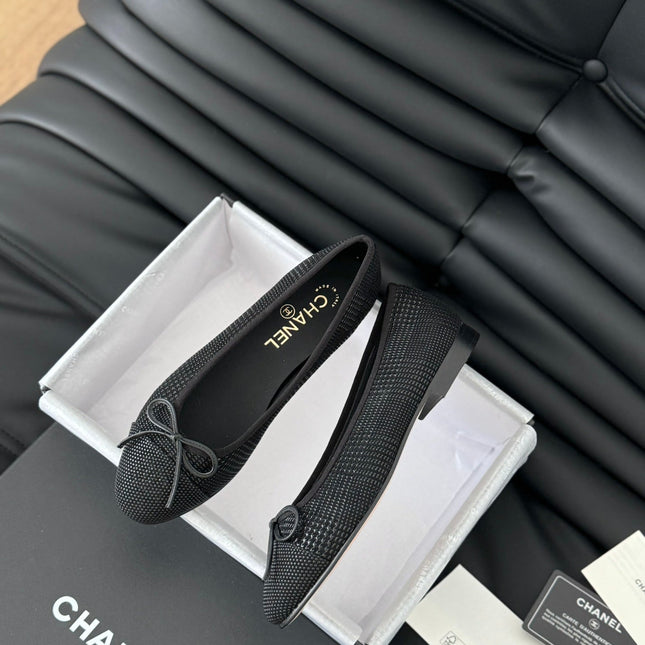 CLASSIC BALLET FLATS BLACK LAMBSKIN