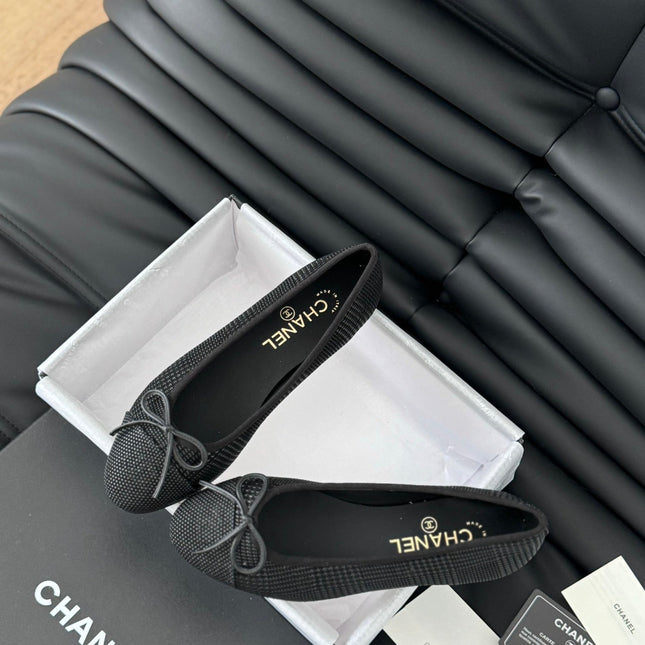 CLASSIC BALLET FLATS BLACK LAMBSKIN