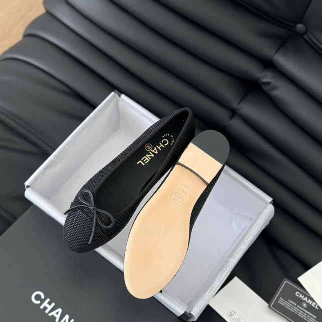 CLASSIC BALLET FLATS BLACK LAMBSKIN