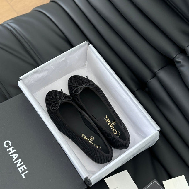 CLASSIC BALLET FLATS BLACK LAMBSKIN