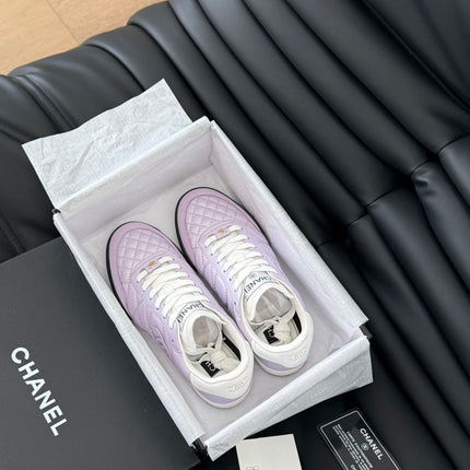 CC SNEAKER IN PALE PURPLE MIX WHITE EMBROIDERED LAMBSKIN