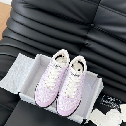 CC SNEAKER IN PALE PURPLE MIX WHITE EMBROIDERED LAMBSKIN