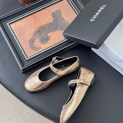 BALLET IN GLITTER GOLDEN SEQUINS