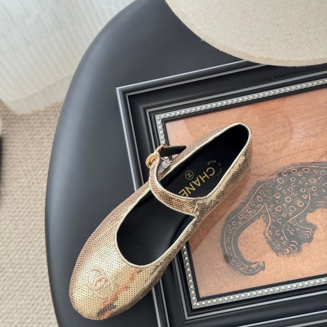 BALLET IN GLITTER GOLDEN SEQUINS