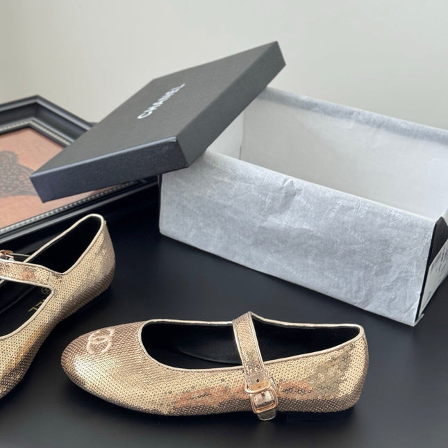 BALLET IN GLITTER GOLDEN SEQUINS