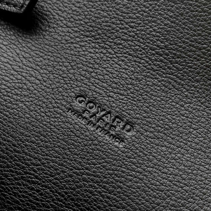CHYPRE WALLET-POUCH 21 IN BLACK GOYARDINE CANVAS AND CALFSKIN
