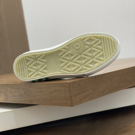 LV MONOGRAM GREEN AND WHITE SNEAKERS