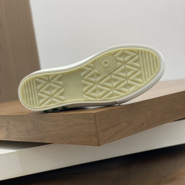 LV MONOGRAM GREEN AND WHITE SNEAKERS