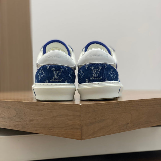 LV MONOGRAM BLUE AND WHITE SNEAKERS