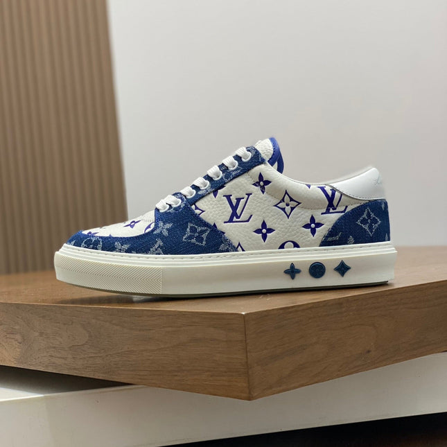 LV MONOGRAM BLUE AND WHITE SNEAKERS