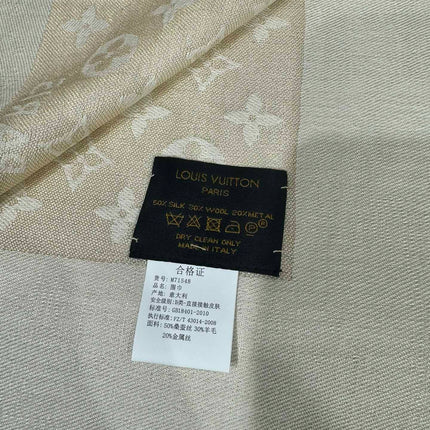 LV SCARF 140 CM IN WOOL MIX SILK 693013