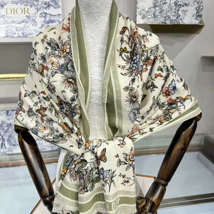 SCARF 180 CM IN COLORFUL CASHMERE AND SILK 408422