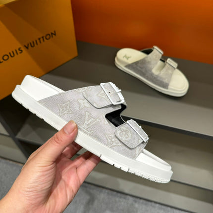 LV DAD SANDAL GREY MONOGRAM CALFSKIN