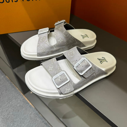 LV DAD SANDAL GREY MONOGRAM CALFSKIN