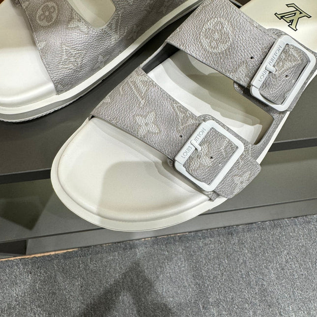 LV DAD SANDAL GREY MONOGRAM CALFSKIN