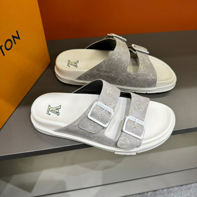 LV DAD SANDAL GREY MONOGRAM CALFSKIN