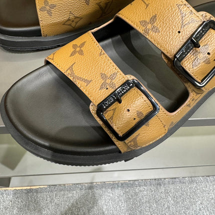 LV DAD SANDAL COPPER BROWN MONOGRAM CALFSKIN