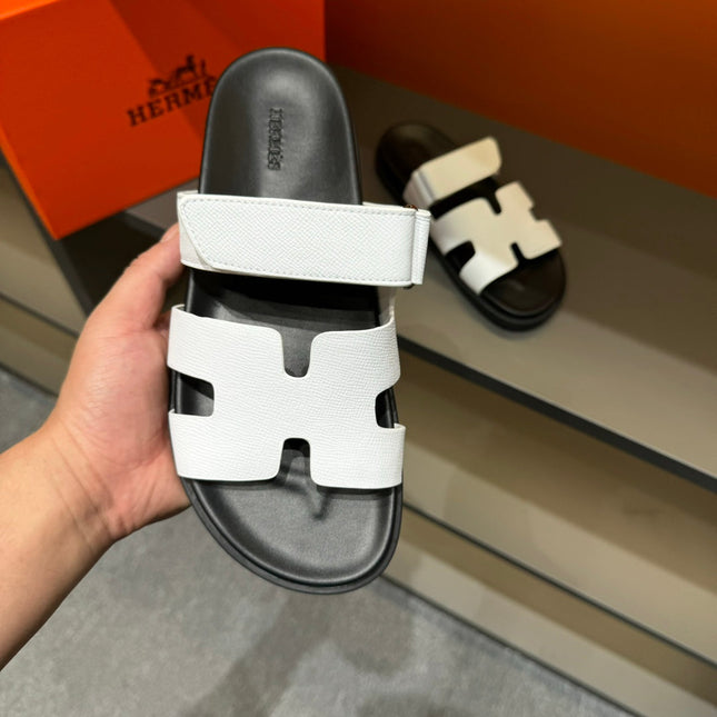 HM CHYPRE SANDAL WHITE EPSOM CALFSKIN