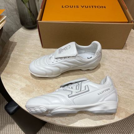 FOOTPRINT SOCCER SNEAKER IN WHITE CALFSKIN
