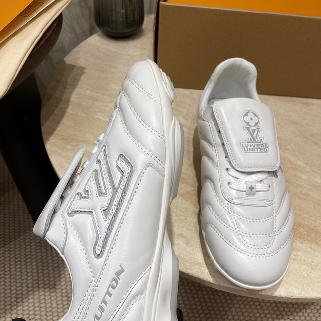 FOOTPRINT SOCCER SNEAKER IN WHITE CALFSKIN