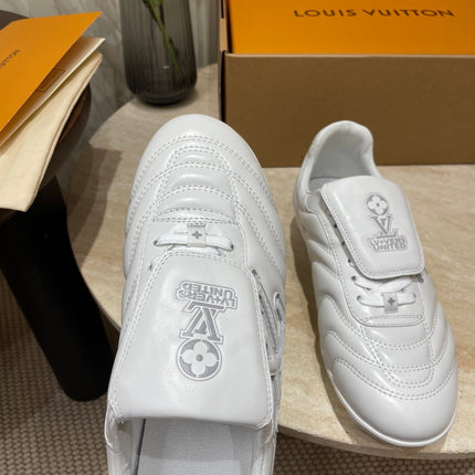 FOOTPRINT SOCCER SNEAKER IN WHITE CALFSKIN