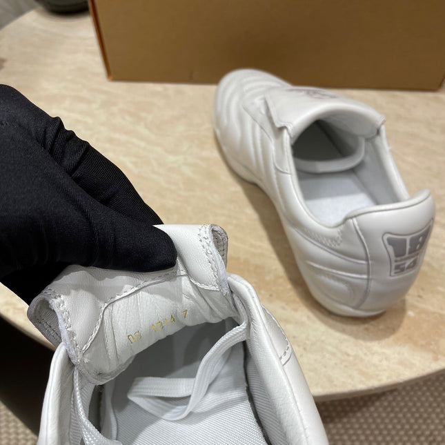 FOOTPRINT SOCCER SNEAKER IN WHITE CALFSKIN