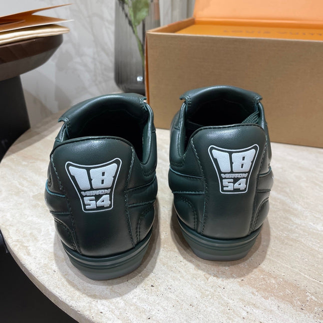 FOOTPRINT SOCCER SNEAKER IN FOREST GREEN CALFSKIN
