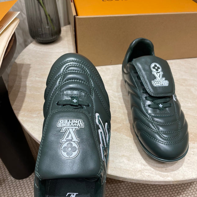 FOOTPRINT SOCCER SNEAKER IN FOREST GREEN CALFSKIN