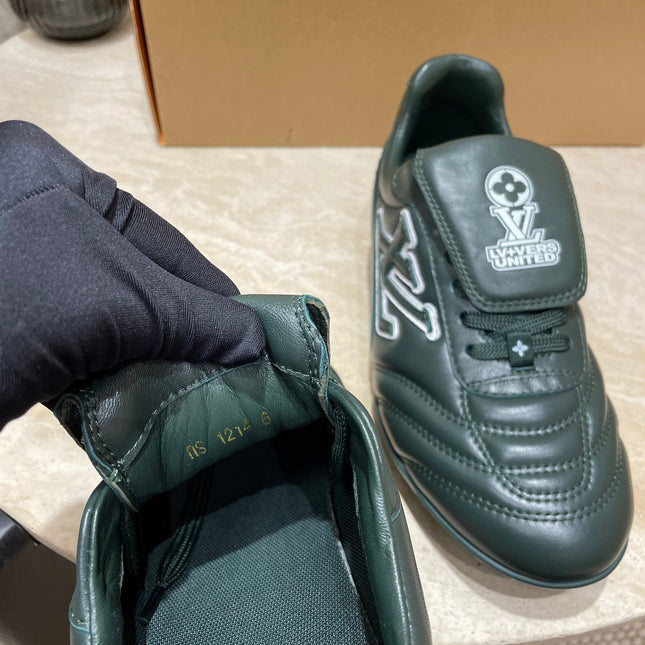 FOOTPRINT SOCCER SNEAKER IN FOREST GREEN CALFSKIN
