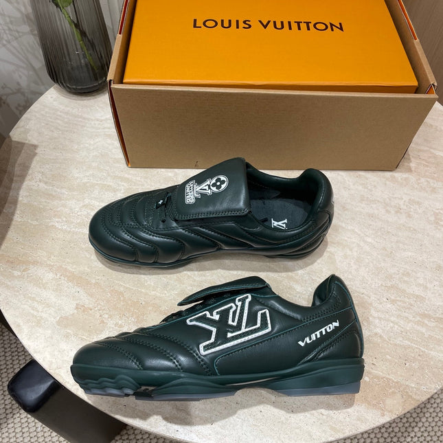 FOOTPRINT SOCCER SNEAKER IN FOREST GREEN CALFSKIN