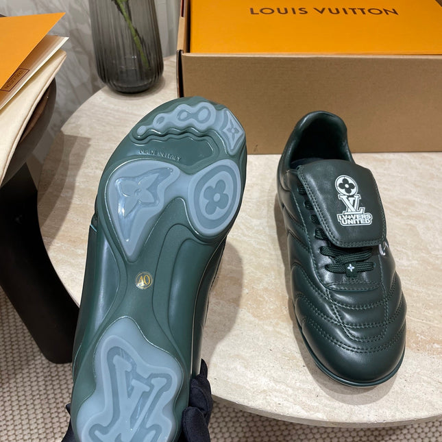 FOOTPRINT SOCCER SNEAKER IN FOREST GREEN CALFSKIN