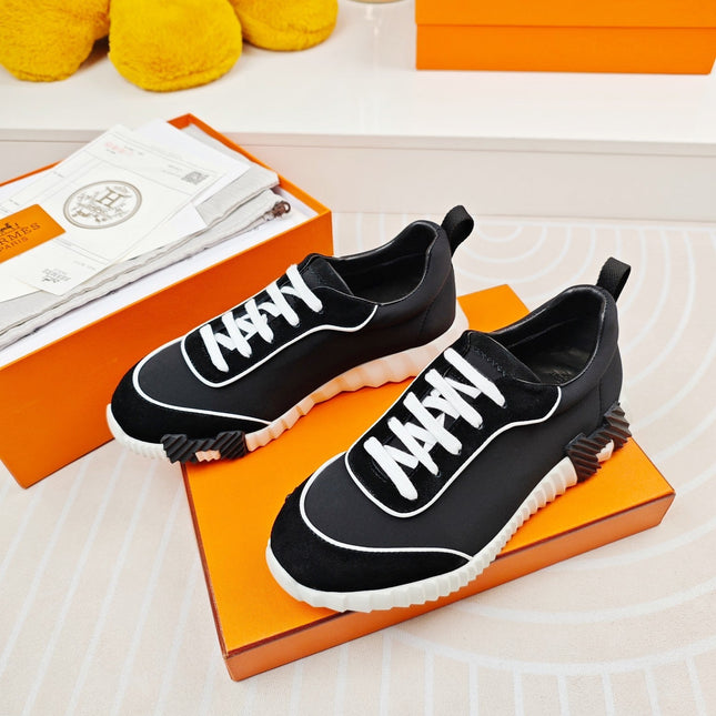 BOUNCING SNEAKERS BLACK CALFSKIN STYLIZED