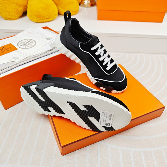 BOUNCING SNEAKERS BLACK CALFSKIN STYLIZED