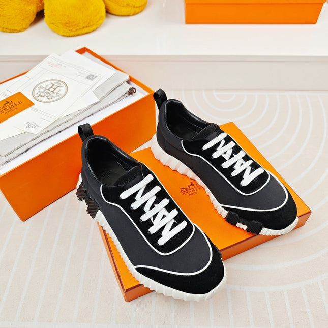 BOUNCING SNEAKERS BLACK CALFSKIN STYLIZED