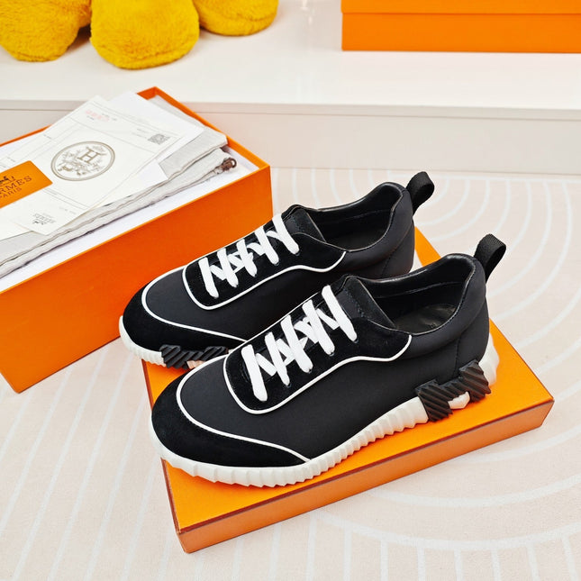BOUNCING SNEAKERS BLACK CALFSKIN STYLIZED