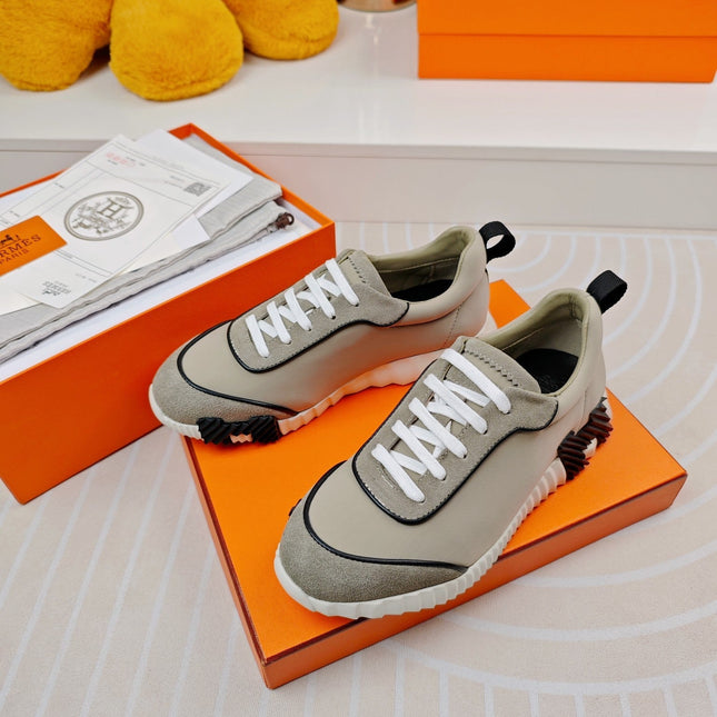 BOUNCING SNEAKERS GRAY CALFSKIN STYLIZED