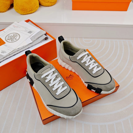 BOUNCING SNEAKERS GRAY CALFSKIN STYLIZED