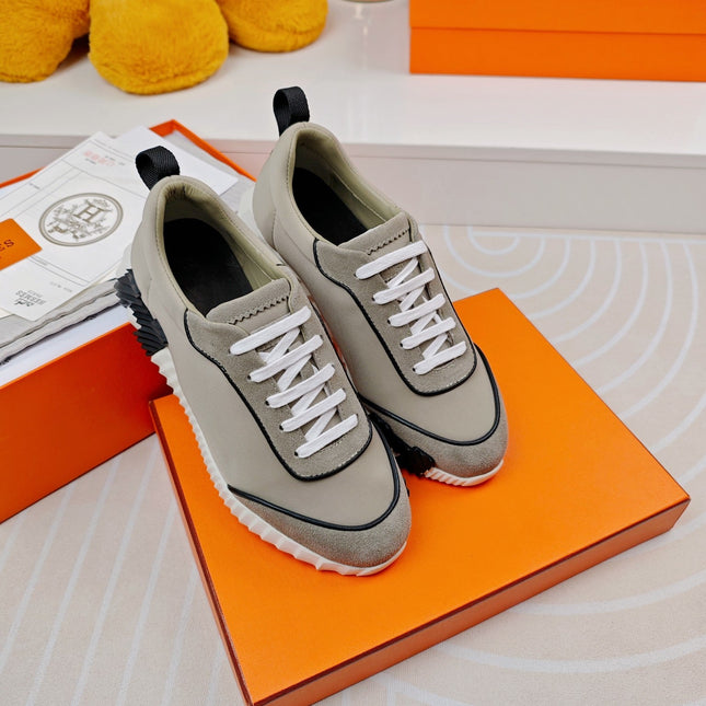 BOUNCING SNEAKERS GRAY CALFSKIN STYLIZED
