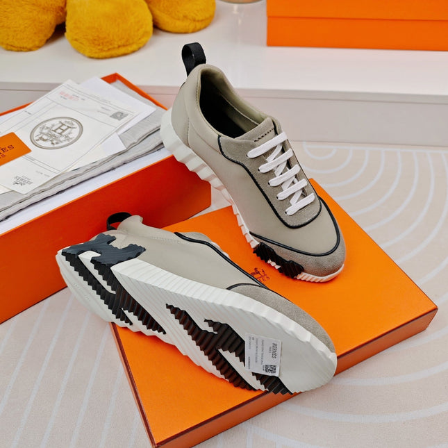 BOUNCING SNEAKERS GRAY CALFSKIN STYLIZED