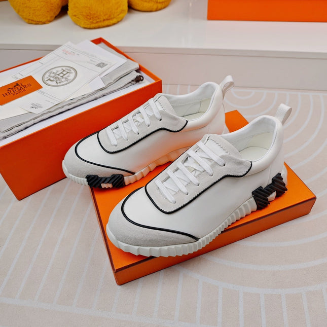BOUNCING SNEAKERS WHITE CALFSKIN STYLIZED