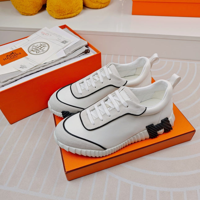 BOUNCING SNEAKERS WHITE CALFSKIN STYLIZED