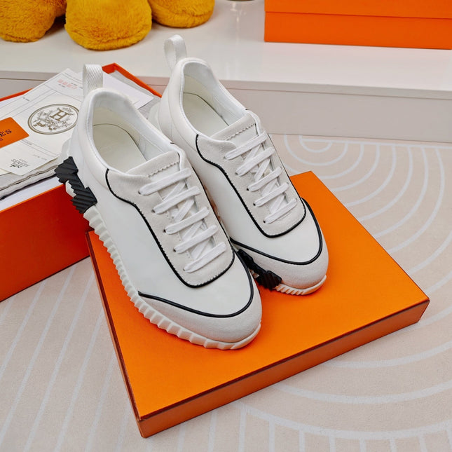 BOUNCING SNEAKERS WHITE CALFSKIN STYLIZED